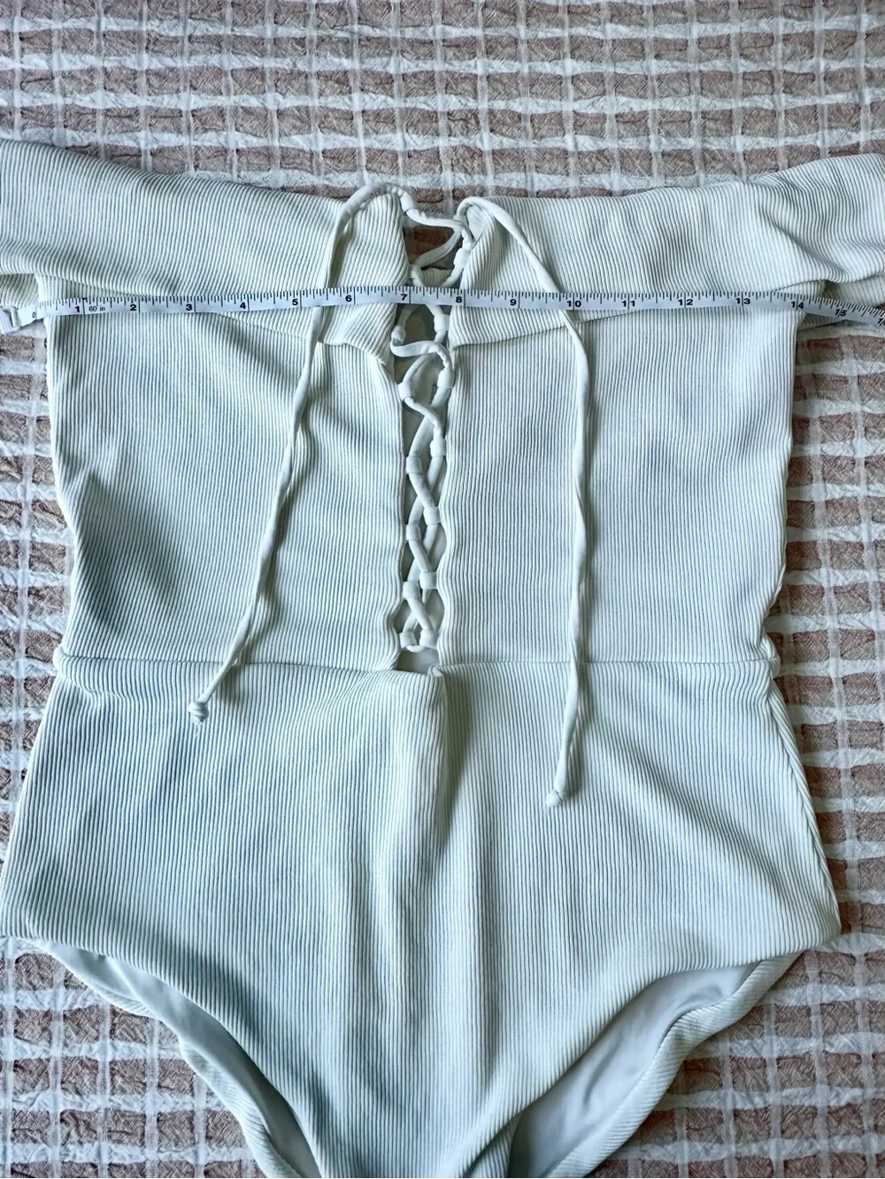 L*Space Ridin’ High Anja one-piece swimsuit- cream
